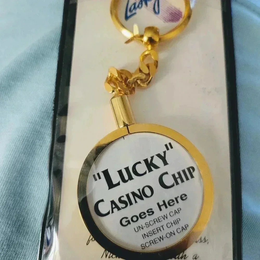 Christy Garrison Vegas Lucky Casino Chip Keychain